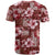 Hawaiian Quilt Pattern T Shirt Hibiscus and Tribal Element Vintage Red Vibe LT03 - Polynesian Pride