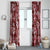 Hawaiian Quilt Pattern Window Curtain Hibiscus and Tribal Element Vintage Red Vibe LT03 - Polynesian Pride