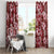 Hawaiian Quilt Pattern Window Curtain Hibiscus and Tribal Element Vintage Red Vibe LT03 - Polynesian Pride