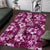 Hawaiian Quilt Pattern Area Rug Hibiscus and Tribal Element Vintage Pink Vibe LT03 Pink - Polynesian Pride