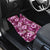 Hawaiian Quilt Pattern Car Mats Hibiscus and Tribal Element Vintage Pink Vibe LT03 - Polynesian Pride