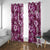 Hawaiian Quilt Pattern Window Curtain Hibiscus and Tribal Element Vintage Pink Vibe LT03 With Grommets Pink - Polynesian Pride