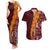 Tonga Feletoa Kupesi Fakatonga Couples Matching Tank Maxi Dress and Hawaiian Shirt LT03 Red - Polynesian Pride