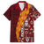 Tonga Feletoa Kupesi Fakatonga Family Matching Short Sleeve Bodycon Dress and Hawaiian Shirt LT03 Dad's Shirt - Short Sleeve Red - Polynesian Pride