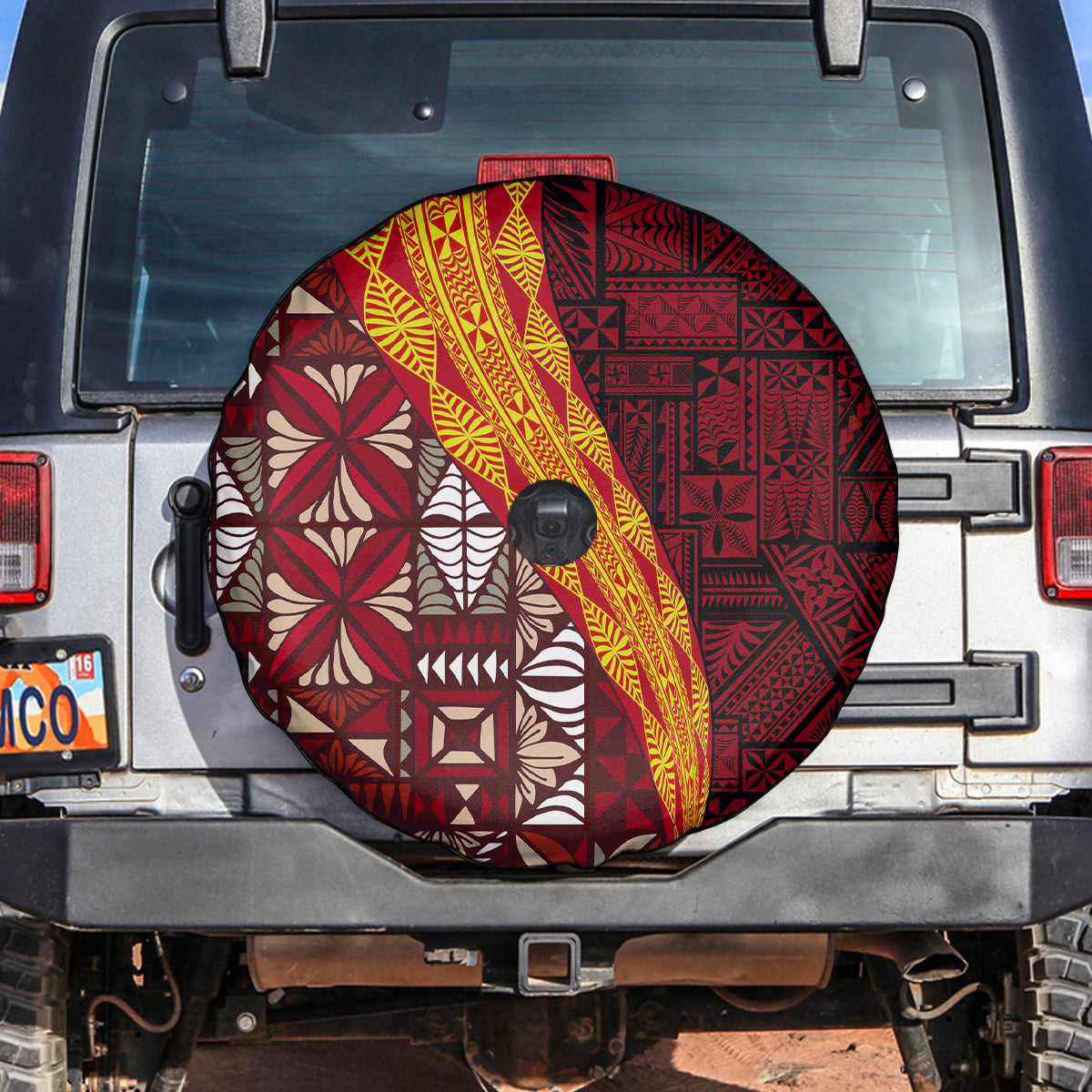 Tonga Feletoa Kupesi Fakatonga Spare Tire Cover LT03 Red - Polynesian Pride