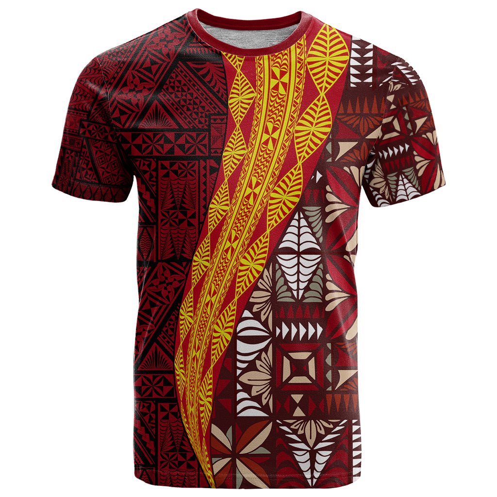 Tonga Feletoa Kupesi Fakatonga T Shirt LT03 Red - Polynesian Pride