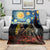 New Zealand and Australia ANZAC Day Blanket Kiwi Bird and Kangaroo Soldier Starry Night Style LT03 - Polynesian Pride