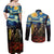 New Zealand and Australia ANZAC Day Couples Matching Off Shoulder Maxi Dress and Long Sleeve Button Shirt Kiwi Bird and Kangaroo Soldier Starry Night Style LT03 - Polynesian Pride