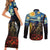 New Zealand and Australia ANZAC Day Couples Matching Short Sleeve Bodycon Dress and Long Sleeve Button Shirt Kiwi Bird and Kangaroo Soldier Starry Night Style LT03 - Polynesian Pride