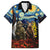 New Zealand and Australia ANZAC Day Family Matching Long Sleeve Bodycon Dress and Hawaiian Shirt Kiwi Bird and Kangaroo Soldier Starry Night Style LT03 Dad's Shirt - Short Sleeve Black - Polynesian Pride