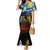 New Zealand and Australia ANZAC Day Family Matching Mermaid Dress and Hawaiian Shirt Kiwi Bird and Kangaroo Soldier Starry Night Style LT03 Mom's Dress Black - Polynesian Pride