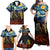 New Zealand and Australia ANZAC Day Family Matching Off Shoulder Maxi Dress and Hawaiian Shirt Kiwi Bird and Kangaroo Soldier Starry Night Style LT03 - Polynesian Pride