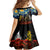 New Zealand and Australia ANZAC Day Family Matching Off Shoulder Short Dress and Hawaiian Shirt Kiwi Bird and Kangaroo Soldier Starry Night Style LT03 - Polynesian Pride