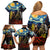 New Zealand and Australia ANZAC Day Family Matching Off Shoulder Short Dress and Hawaiian Shirt Kiwi Bird and Kangaroo Soldier Starry Night Style LT03 - Polynesian Pride