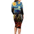 New Zealand and Australia ANZAC Day Long Sleeve Bodycon Dress Kiwi Bird and Kangaroo Soldier Starry Night Style LT03 - Polynesian Pride