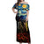 New Zealand and Australia ANZAC Day Off Shoulder Maxi Dress Kiwi Bird and Kangaroo Soldier Starry Night Style LT03 Women Black - Polynesian Pride