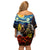 New Zealand and Australia ANZAC Day Off Shoulder Short Dress Kiwi Bird and Kangaroo Soldier Starry Night Style LT03 - Polynesian Pride