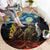 New Zealand and Australia ANZAC Day Round Carpet Kiwi Bird and Kangaroo Soldier Starry Night Style LT03 - Polynesian Pride