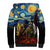 New Zealand and Australia ANZAC Day Sherpa Hoodie Kiwi Bird and Kangaroo Soldier Starry Night Style LT03 - Polynesian Pride