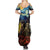 New Zealand and Australia ANZAC Day Summer Maxi Dress Kiwi Bird and Kangaroo Soldier Starry Night Style LT03 - Polynesian Pride