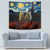 New Zealand and Australia ANZAC Day Tapestry Kiwi Bird and Kangaroo Soldier Starry Night Style LT03 - Polynesian Pride