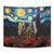 New Zealand and Australia ANZAC Day Tapestry Kiwi Bird and Kangaroo Soldier Starry Night Style LT03 - Polynesian Pride