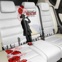 Tokelau ANZAC Day Back Car Seat Cover Lest We Forget Red Poppy Flowers and Soldier LT03