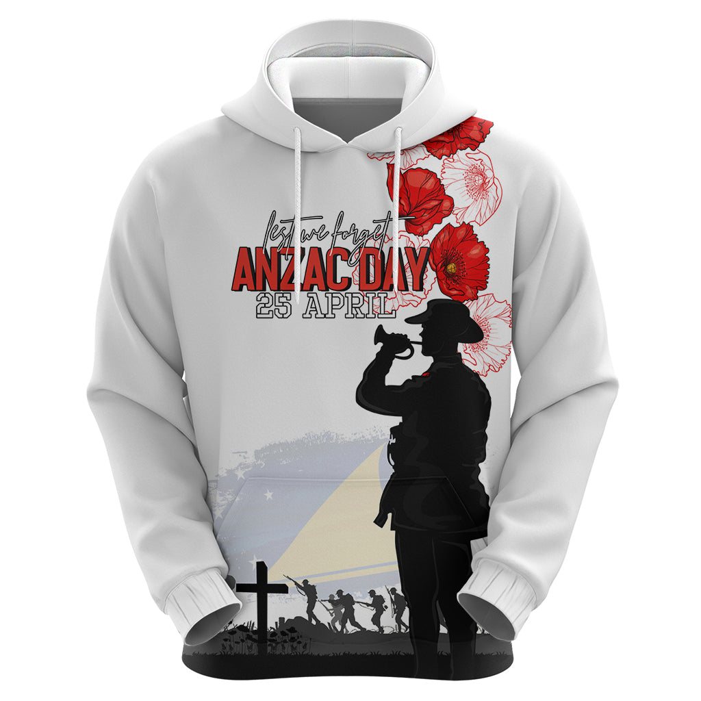 Tokelau ANZAC Day Hoodie Lest We Forget Red Poppy Flowers and Soldier LT03 - Polynesian Pride