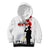 Tokelau ANZAC Day Kid Hoodie Lest We Forget Red Poppy Flowers and Soldier LT03 Zip Hoodie White - Polynesian Pride