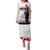 Tokelau ANZAC Day Puletasi Lest We Forget Red Poppy Flowers and Soldier LT03 Long Dress White - Polynesian Pride