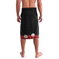 New Zealand ANZAC Day Lavalava Soldier Silver Fern with Red Poppies Flower Maori Style LT03 - Polynesian Pride