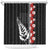 New Zealand ANZAC Day Shower Curtain Soldier Silver Fern with Red Poppies Flower Maori Style LT03 Black - Polynesian Pride