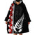 New Zealand ANZAC Day Wearable Blanket Hoodie Soldier Silver Fern with Red Poppies Flower Maori Style LT03 - Polynesian Pride