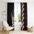 New Zealand ANZAC Day Window Curtain Soldier Silver Fern with Red Poppies Flower Maori Style LT03 - Polynesian Pride