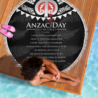 New Zealand ANZAC Day Beach Blanket Lest We Forget Haka Dance Respect LT03 - Polynesian Pride