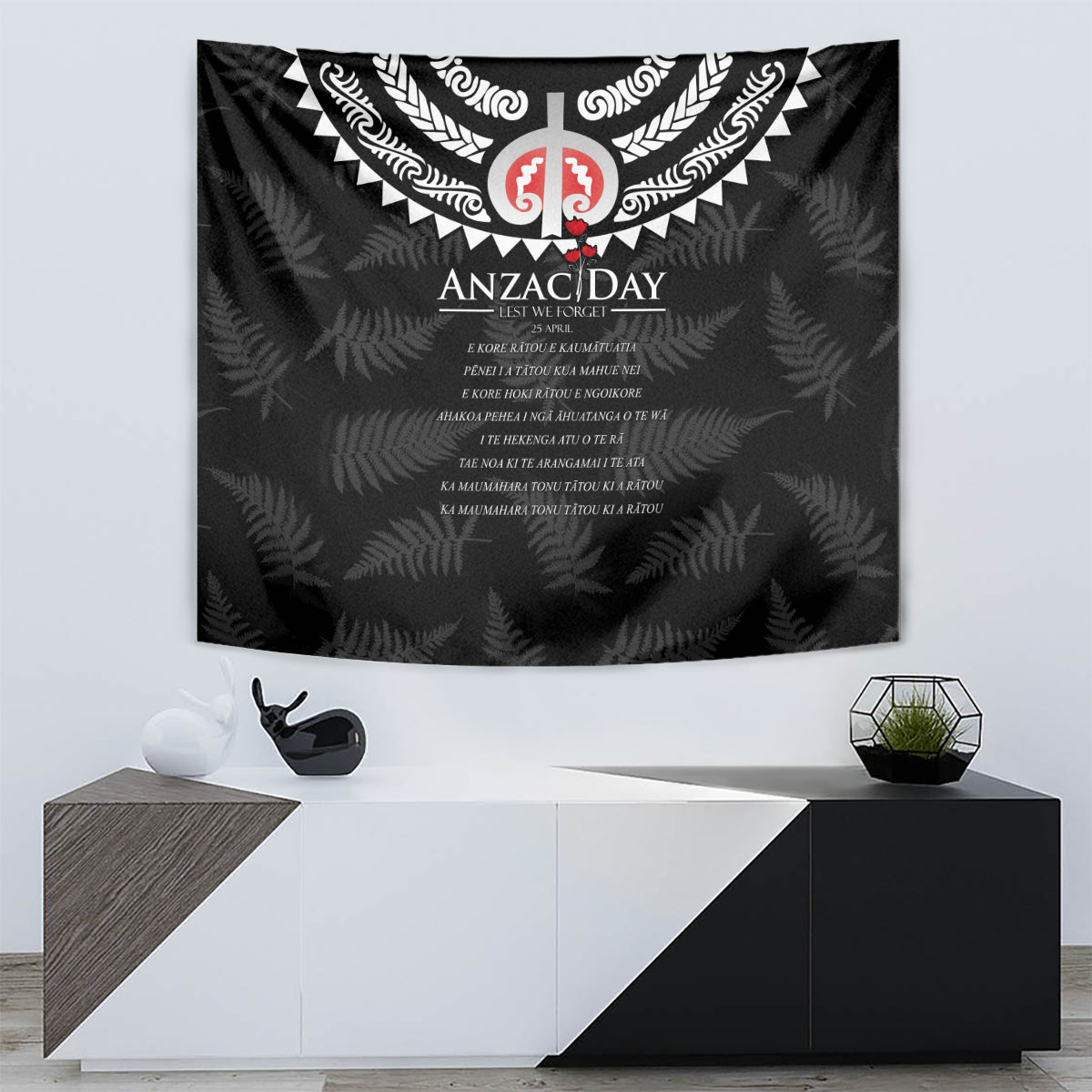 New Zealand ANZAC Day Tapestry Lest We Forget Haka Dance Respect LT03 - Polynesian Pride