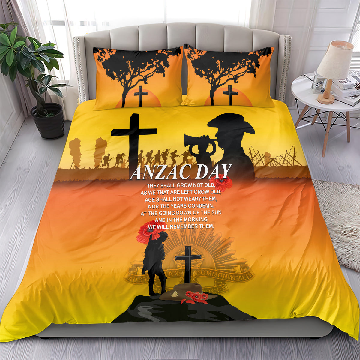 New Zealand and Australia ANZAC Day Bedding Set Gallipoli Lest We Forget LT03 - Polynesian Pride