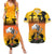 New Zealand and Australia ANZAC Day Couples Matching Summer Maxi Dress and Hawaiian Shirt Gallipoli Lest We Forget LT03 Yellow - Polynesian Pride