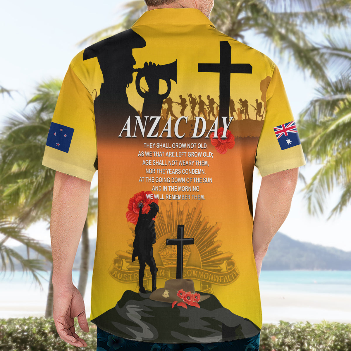 New Zealand and Australia ANZAC Day Hawaiian Shirt Gallipoli Lest We Forget LT03 - Polynesian Pride