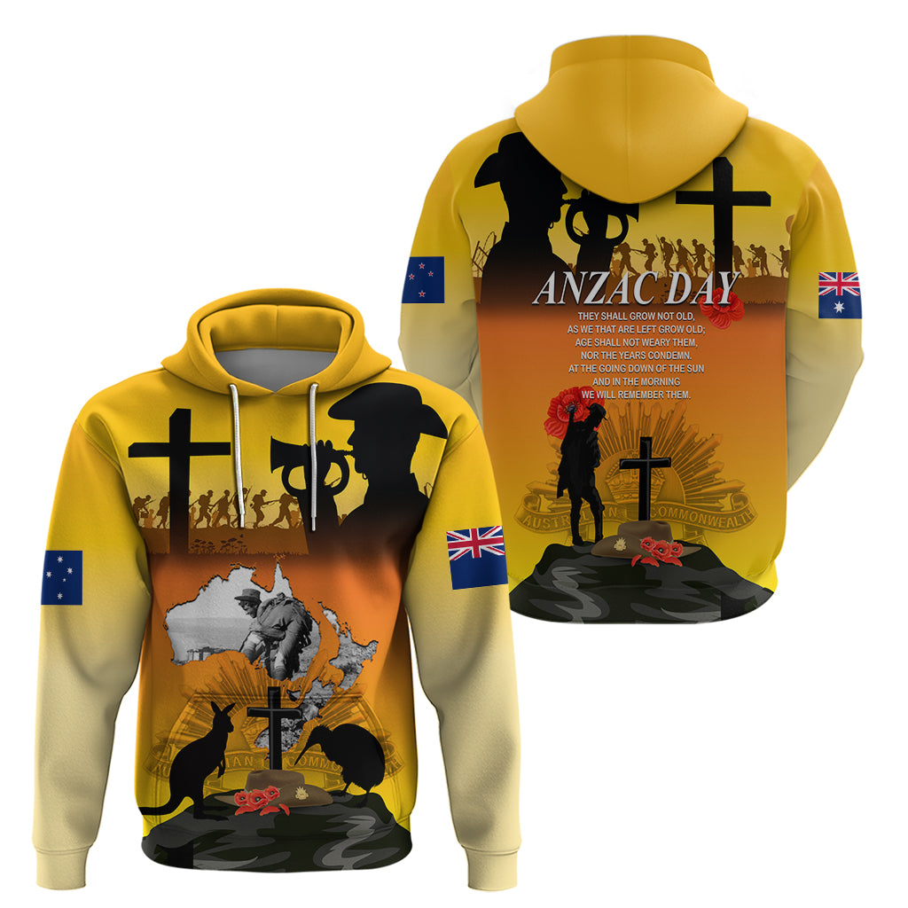New Zealand and Australia ANZAC Day Zip Hoodie Gallipoli Lest We Forget LT03 - Polynesian Pride