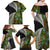 New Zealand Family Matching Off Shoulder Maxi Dress and Hawaiian Shirt Koru Abstract Art and Silver Fern Maori Pattern LT03 - Polynesian Pride