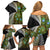 New Zealand Family Matching Off Shoulder Short Dress and Hawaiian Shirt Koru Abstract Art and Silver Fern Maori Pattern LT03 - Polynesian Pride