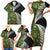 New Zealand Family Matching Short Sleeve Bodycon Dress and Hawaiian Shirt Koru Abstract Art and Silver Fern Maori Pattern LT03 - Polynesian Pride