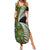 New Zealand Family Matching Summer Maxi Dress and Hawaiian Shirt Koru Abstract Art and Silver Fern Maori Pattern LT03 Mom's Dress Green - Polynesian Pride