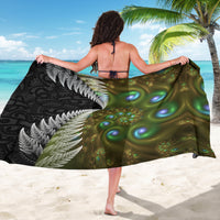New Zealand Sarong Koru Abstract Art and Silver Fern Maori Pattern