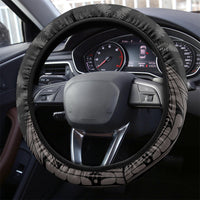 New Zealand Women's Day Steering Wheel Cover Maori Tribal Girl and Silver Fern Pattern