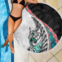 New Zealand Beach Blanket Manaia Fern and Koru Maori Pattern LT03 - Polynesian Pride