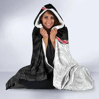 New Zealand Hooded Blanket Manaia Fern and Koru Maori Pattern LT03 - Polynesian Pride