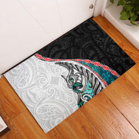New Zealand Rubber Doormat Manaia Fern and Koru Maori Pattern
