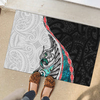 New Zealand Rubber Doormat Manaia Fern and Koru Maori Pattern